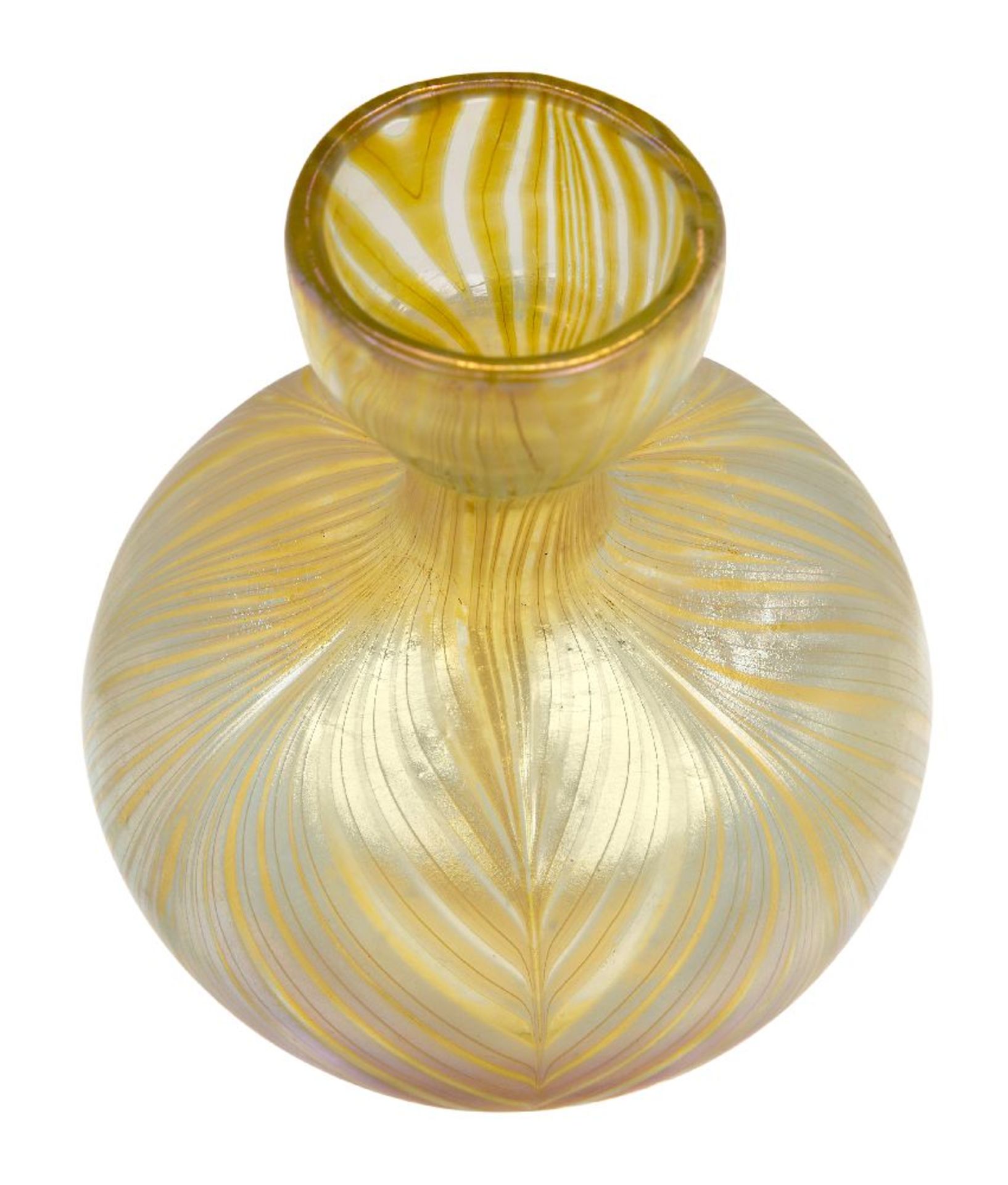 Loetz (Austrian), an iridescent Phaenomen Candia glass vase, c.1900, PG 7501, ground out pontil - Image 2 of 3