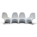 Verner Panton (Danish 1926-1998), a set of four 'Panton' chairs for Herman Miller, c.1970, each with