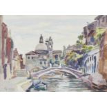 Duncan Grant, British 1885-1978 - Bridge over Canal, Venice, 1955; gouache on paper, signed with