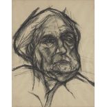 Mario Dubsky, British 1939-1985 - The Caretaker at the Slade, 1956-57; charcoal and ontéon paper,