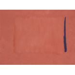 Trevor Bell, British 1930-2017 - Pink with a Blue Edged Form, 1979; gouache on paper, signed lower