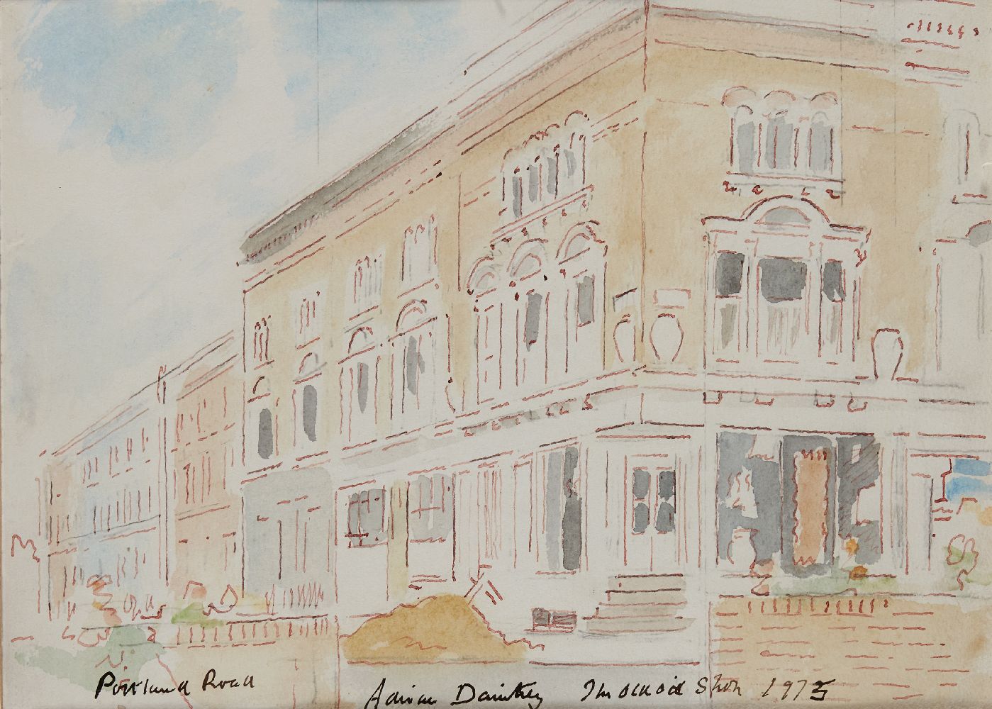 Adrian Maurice Daintrey RWA, British 1902–1988 - Zattere, Venice, c.1970; pen and wash on paper, - Image 4 of 6