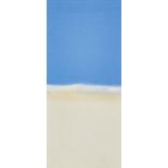 John Miller FRSA, British 1931-2002 - Abstract Landscape; acrylic on paper, 11.6 x 7.8 cm: