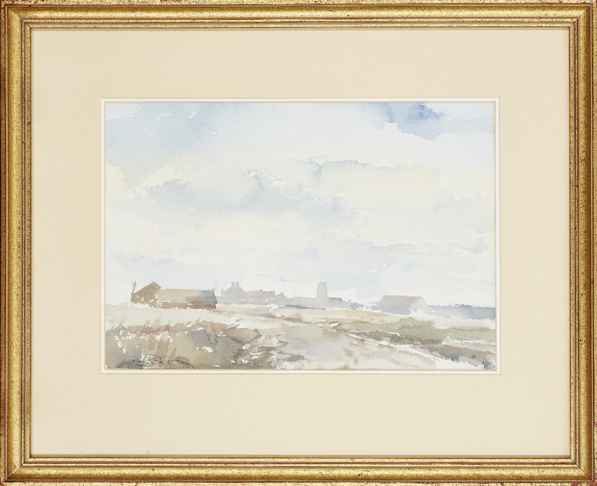 Roy Petley, British b.1950 - Landscape with village; watercolour on paper, signed lower left 'Roy - Image 2 of 3