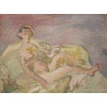 Henryk Gotlib, British/Polish 1890–1966 - Lady on Sofa, 1951; oil on canvas, signed lower right,