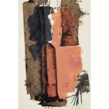 Frank Fidler, British 1910-1995 - Untitled Abstract in Red and Brown; gouache on paper, signed lower