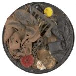 Mark Boyle, Scottish 1934–2005 - Untitled, c.1964; mixed media on metal disc, diameter 30.5 cm (ARR)