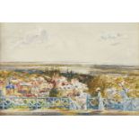William Monk RE, British 1863-1937 - Harrow on the Hill; watercolour on paper, signed and titled