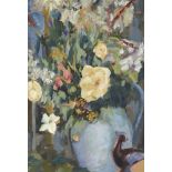 Lord Methuen RA PRWA FRSA Hon. ARIBA, British 1886-1974 - Still Life of Flowers in a Vase and an