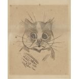 Louis Wain, British 1860-1939 - Cat, 1906; pencil on paper, signed and dated lower left 'Louis