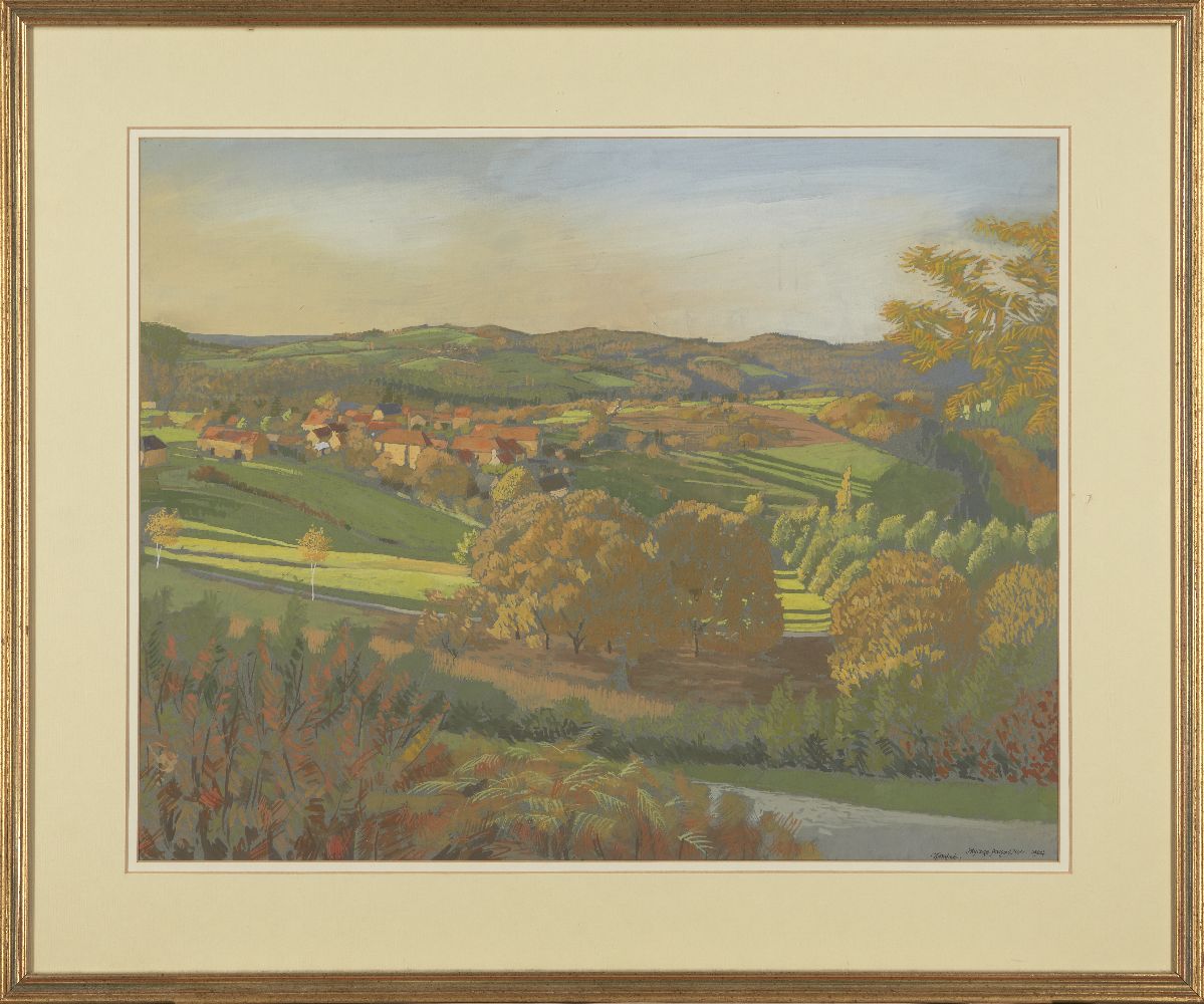 Tom Pomfret, British 1920-1997 - Paysage, Perigord Noir, 1984; gouache on paper, signed, titled - Image 2 of 6