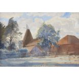 Sir Walter Thomas Monnington PRA, British 1902–1976 - A Kentish Oast House, c.1944; oil on panel,