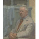 Graham Bell, British 1910–1943 - Portrait of a Man; oil on canvas, inscribed with