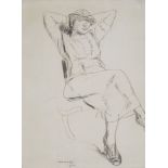 Alfred Wolmark RA, British/Polish 1877–1961 - Seated Woman, 1922; pen and ink on paper, signed and