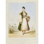After Andre-Leon, French, 1785-1834, Fancy Ball Dresses, twelve hand-coloured lithographs, published