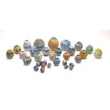 A group of modern, Roman and Phoenician style mosaic and marbled glass beads, of varying shapes,