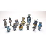 A group of modern, Roman and Phoenician style mosaic and marbled glass, to include; an olpe vase, of