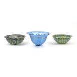 A group of modern, Roman style mosaic glass, to include; a bowl, of shallow form, translucent