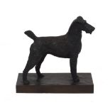 C. Mackarness (20th Century), a bronze model of a terrier, bearing signature ‘MACKARNESS’ to metal