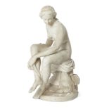 WITHDRAWN After Étienne Maurice Falconet, French, 1716-1791, a 19th century Parian figure of a nude