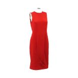 Catherine Walker, a red silk sleeveless fitted dress, together with six similar dresses, all