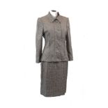 A Curiel Couture Prince of Wales check three piece suit, comprising jacket, skirt and vest top,