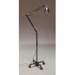 Terry Herbert & Sons, an 'Anglepoise' floor lamp, c.1940, in black enamelled finish, on