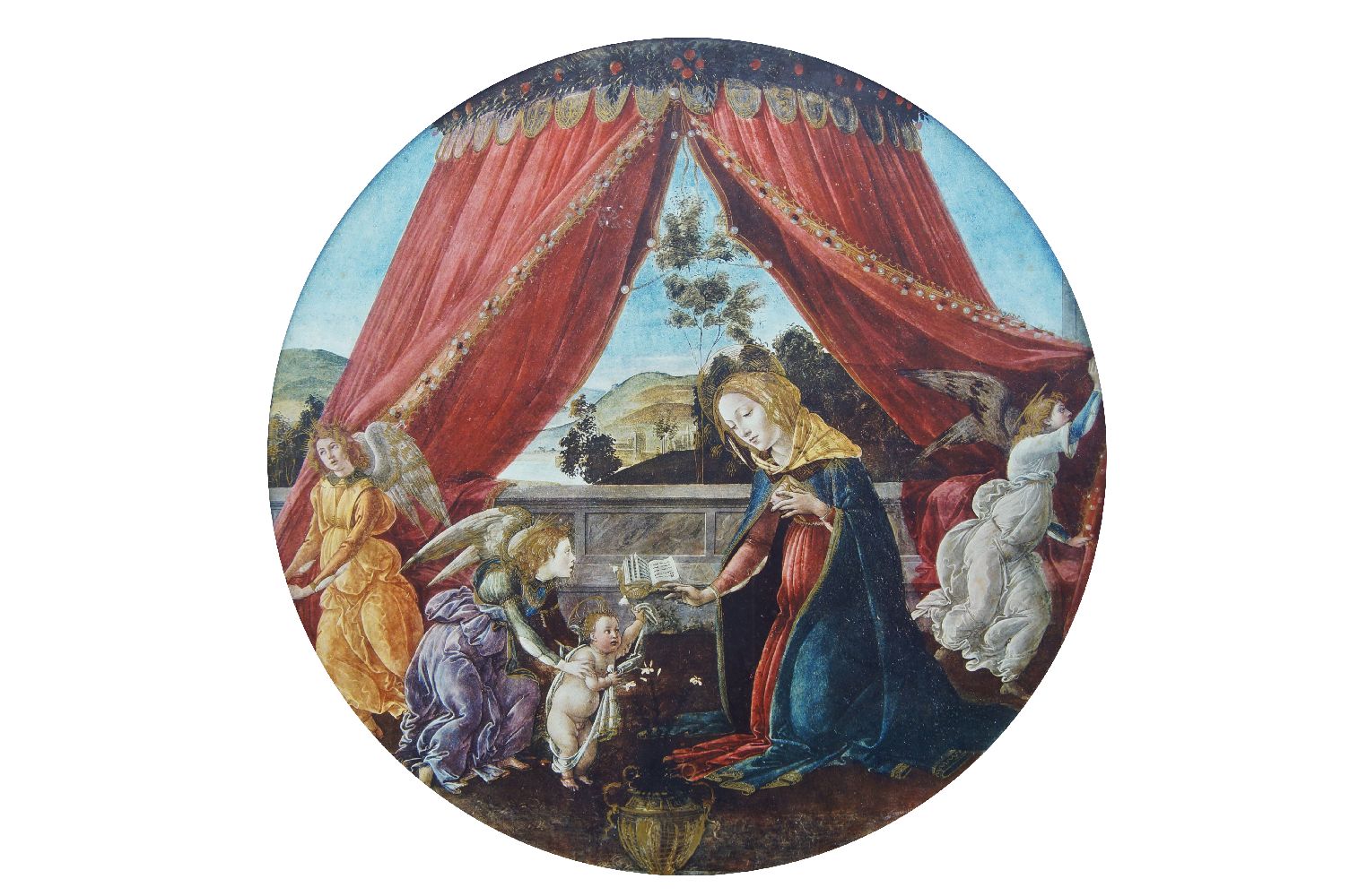 After Raphael, Italian 1483-1520- Madonna della seggiola; oil on board, tondo, signed and dated ' - Image 3 of 4