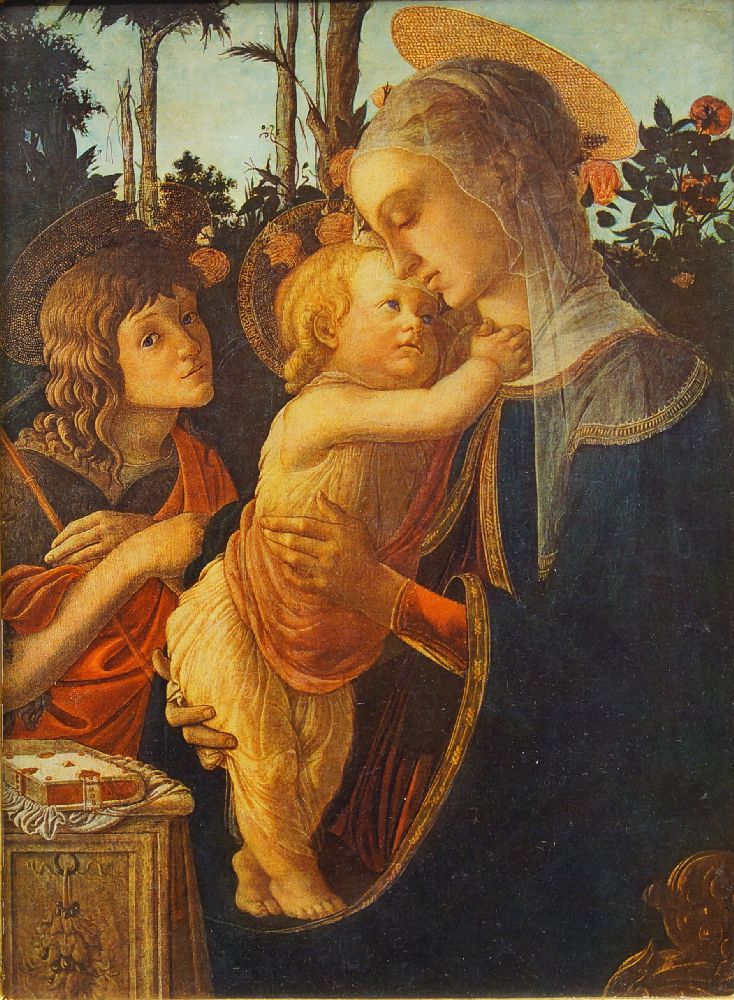 After Raphael, Italian 1483-1520- Madonna della seggiola; oil on board, tondo, signed and dated ' - Image 4 of 4