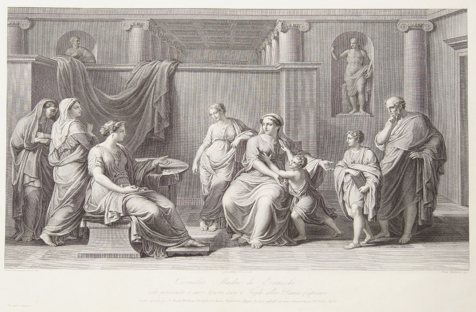 Pietro Antonio Leone Bettelini, Swiss 1763-1829- Cornelia, Mother of the Gracchi, Presents Her