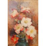 Maude Angell, British act.1888-1924- Vase of flowers; watercolour, signed, bears label on the