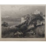 Arthur Willmore, British 1814-1888- Mount Tabor, after J. D. Woodward; engraving, 21 x 27 cm: