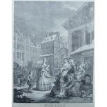 After William Hogarth FRSA, British 1697-1794- Four Times of Day; reproduction prints, ea. 48.5 x 40