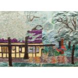 Amy Gibbs, British 1891-1967- The Tea Pavilion, Regents Park; mixed media, 20.5 x 29 cm (ARR) Please