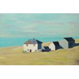 Marinela Marin, British b.1981- Judd's Farm, 2017; oil on canvas, signed, 61 x 91.5 cm. (