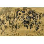 Feliks Topolski RA, British/Polish 1907-1989- The Quartet in Reflected Light; black felt tip and