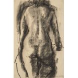 Harry Holland, British b.1941- Female Nude, 1998; charcoal on paper, signed lower right 'Harry