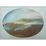 Donald Wilkinson, British b.1937- Mountainous landscape; etching in colours on wove, signed,