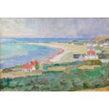 Axel Bredsdorff, Danish 1883-1947- Coastal scene, 1914; oil on canvas, signed and dated, 24.5 x 35