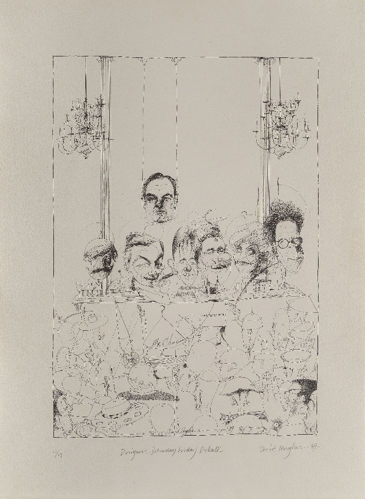 David Hughes, British b.1952- River Thames; ink on paper, signed lower left 'David Hughes', 57 x - Image 3 of 4