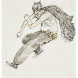WITHDRAWN Armsrock, Danish b.1984- Batman; original watercolour and graphite drawing in colours on