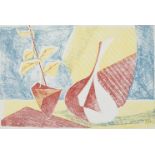 Brian Seaton, British, mid-20th century- Abstract Still life; lithograph in colours, signed and