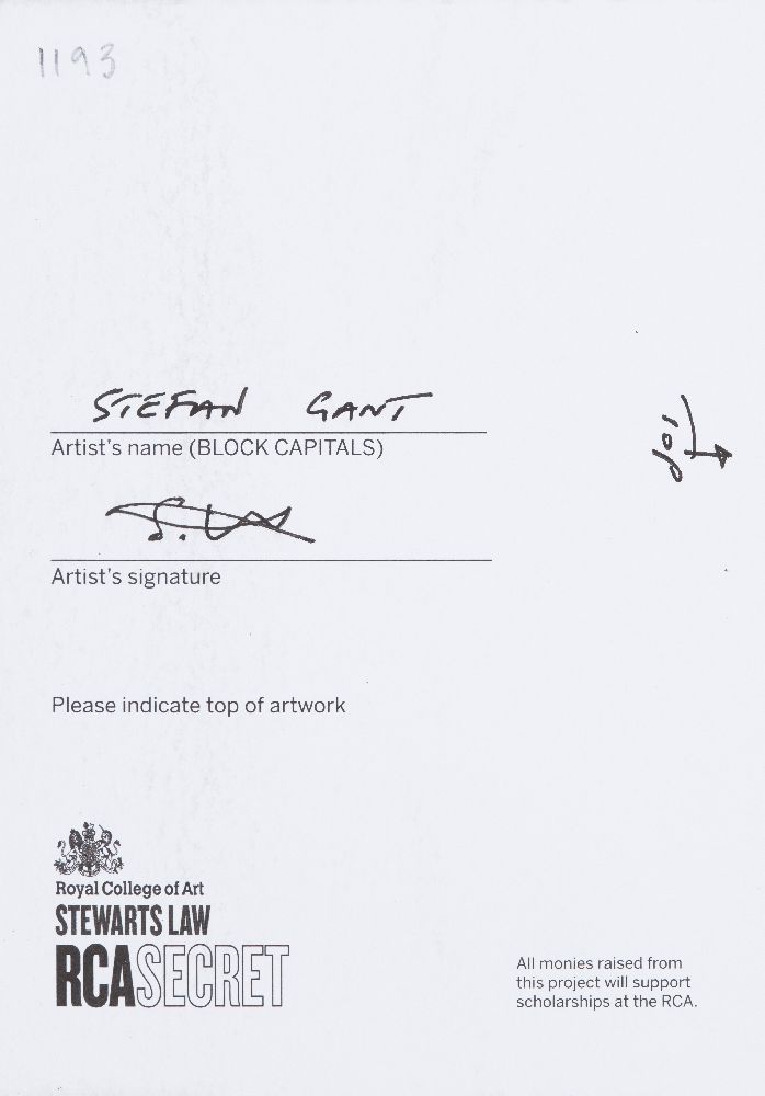 Stefan Gant, British/German, late 20th/early 21st century- Royal College of Art Secret Postcard; - Image 2 of 2