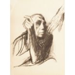 After Käthe Kollwitz, German 1867-1945- Self-portrait, 1933; lithograph on wove, printed later,