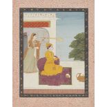 An illustration to a Ragamala series: Kusuma Putra of Dipak Raga, attributable to the Guler artist