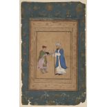 Property from an Important Private Collection An illustrated leaf from Nizami’s Layla and Majnun,