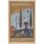 Property from an Important Private Collection An old man and a prince, Khorassan School, circa 1570,