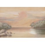 C.W. Burnside, British school, early 20th century, untitled landscape, watercolour and bodycolour,