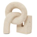 A signed contemporary stone sculpture, with the initials "LUV and OVM," 23.4cm. high Provenance: