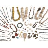 A large group of ancient, modern and ethnographic beads, including ancient Egyptian faience beads,